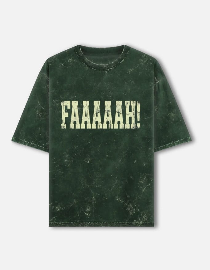 FAAAAAH! Acid Washed Oversized Tee - Image 1